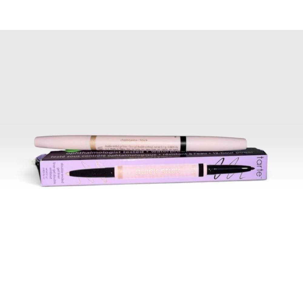 Tarte Double Take Awake Micro Liquid Eyeliner + Brightener - Black / Champagne